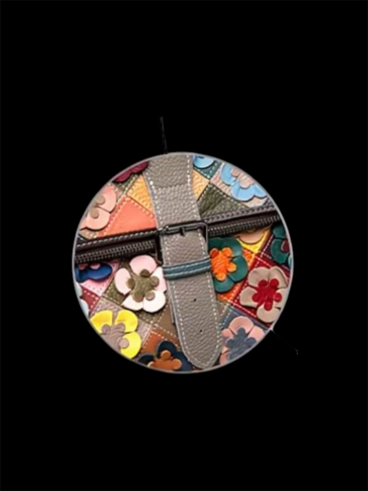 Leather boho daisy purse backpack