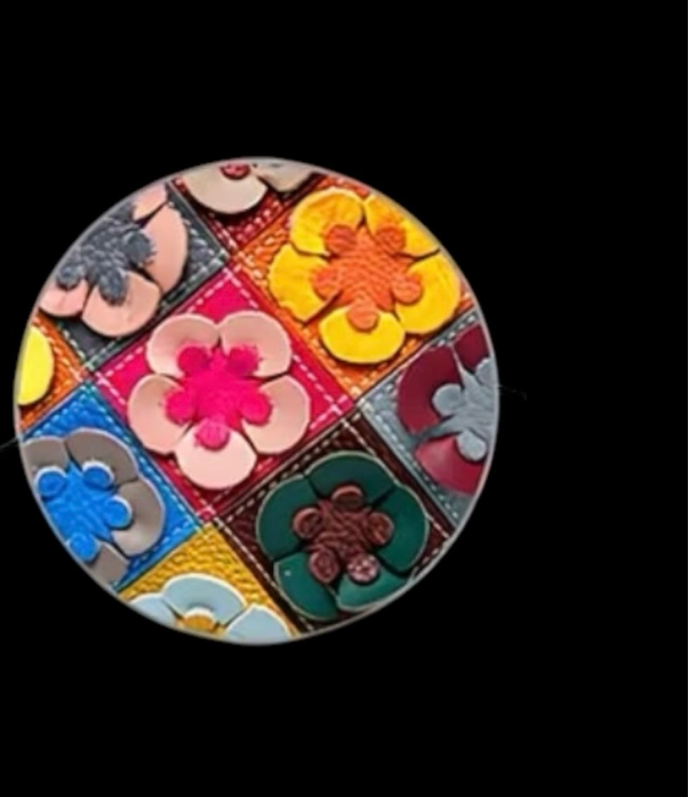 Leather boho daisy purse backpack