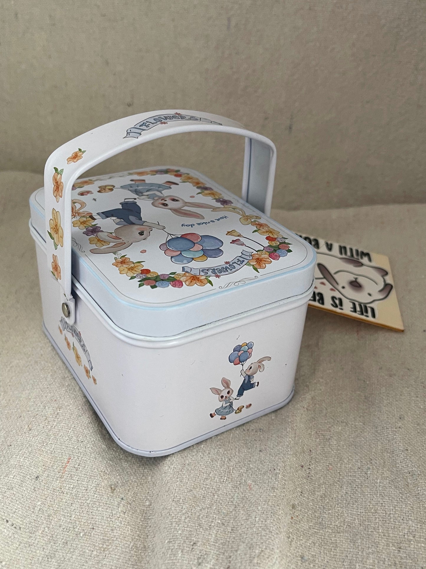 Bunny in a Box Tin Box - Adorable Collectible with Soft, Fluffy Bunny Design for Fun, Boxes