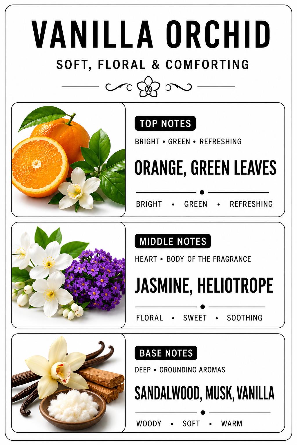 Vanilla Orchid Luxury Candle | Coconut Apricot Wax | Cool Coastal | Simple Clean white 4oz Tin |